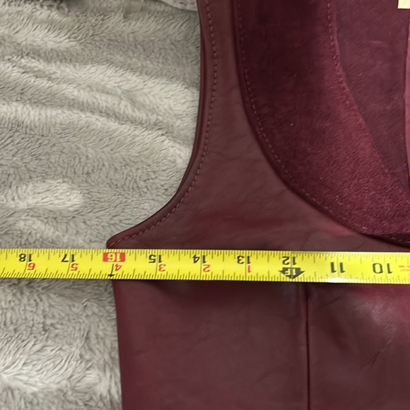 Hell-bent leather goods vintage 70s/80s burgundy, suede leather vest small - Picture 5 of 7
